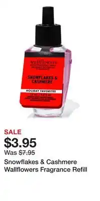 Bath & Body Works Snowflakes & Cashmere Wallflowers Fragrance Refill offer