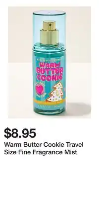 Bath & Body Works Warm Butter Cookie Travel Size Fine Fragrance Mist offer