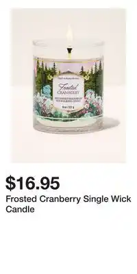 Bath & Body Works Frosted Cranberry Single Wick Candle offer
