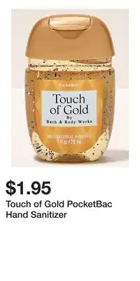 Bath & Body Works Touch of Gold PocketBac Hand Sanitizer offer