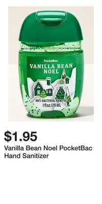 Bath & Body Works Vanilla Bean Noel PocketBac Hand Sanitizer offer