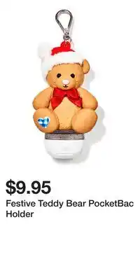 Bath & Body Works Festive Teddy Bear PocketBac Holder offer