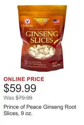 Costco Prince of Peace Ginseng Root Slices, 9 oz offer