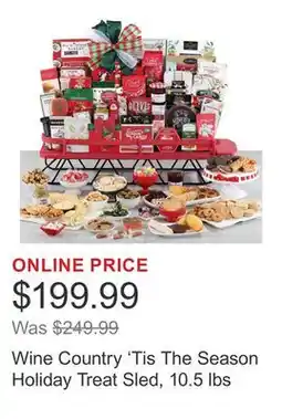Costco Wine Country 'Tis The Season Holiday Treat Sled, 10.5 lbs offer