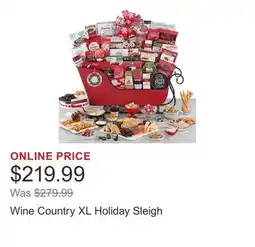 Costco Wine Country XL Holiday Sleigh offer