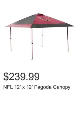 Costco NFL 12' x 12' Pagoda Canopy offer
