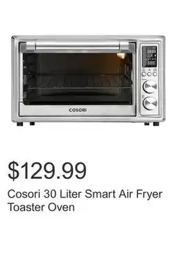 Costco Cosori 30 Liter Smart Air Fryer Toaster Oven offer