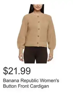 Costco Banana Republic Women's Button Front Cardigan offer