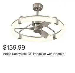 Costco Artika Sunnyvale 28 Fandelier with Remote offer