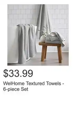 Costco WelHome Textured Towels - 6-piece Set offer