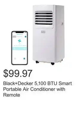 Costco Black+Decker 5,100 BTU Smart Portable Air Conditioner with Remote offer