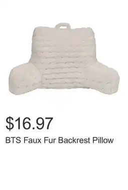 Costco BTS Faux Fur Backrest Pillow offer