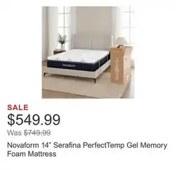 Costco Novaform 14 Serafina PerfectTemp Gel Memory Foam Mattress offer