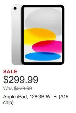 Costco Apple iPad, 128GB Wi-Fi (A16 chip) offer