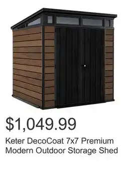 Costco Keter DecoCoat 7x7 Premium Modern Outdoor Storage Shed offer