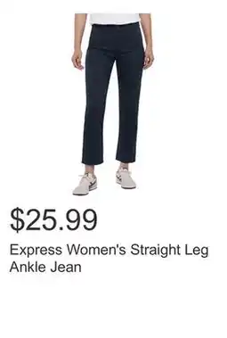 Costco Express Women's Straight Leg Ankle Jean offer