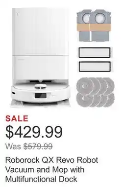 Costco Roborock QX Revo Robot Vacuum and Mop with Multifunctional Dock offer