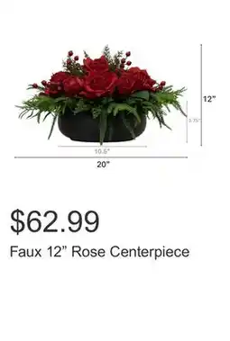 Costco Faux 12 Rose Centerpiece offer