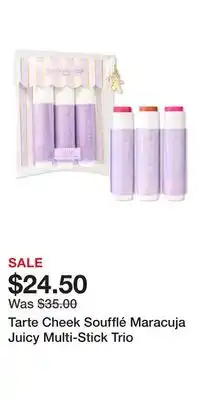 Ulta Beauty Tarte Cheek Soufflé Maracuja Juicy Multi-Stick Trio offer