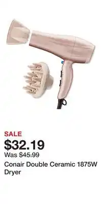 Ulta Beauty Conair Double Ceramic 1875W Dryer offer