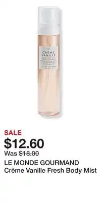 Ulta Beauty LE MONDE GOURMAND Crème Vanille Fresh Body Mist offer