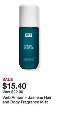 Ulta Beauty Verb Amber + Jasmine Hair and Body Fragrance Mist offer