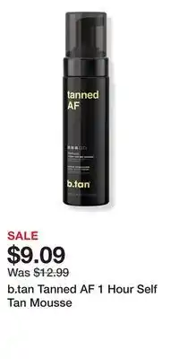 Ulta Beauty b.tan Tanned AF 1 Hour Self Tan Mousse offer