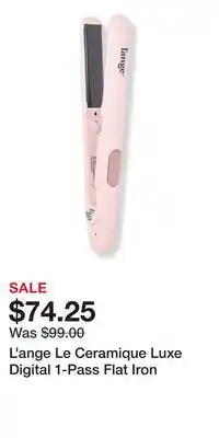 Ulta Beauty L'ange Le Ceramique Luxe Digital 1-Pass Flat Iron offer