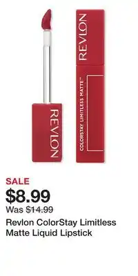 Ulta Beauty Revlon ColorStay Limitless Matte Liquid Lipstick offer