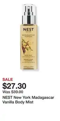 Ulta Beauty NEST New York Madagascar Vanilla Body Mist offer