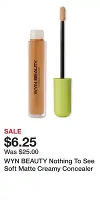 Ulta Beauty WYN BEAUTY Nothing To See Soft Matte Creamy Concealer offer