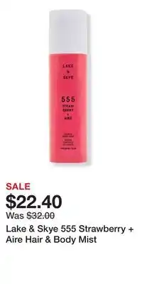 Ulta Beauty Lake & Skye 555 Strawberry + Aire Hair & Body Mist offer