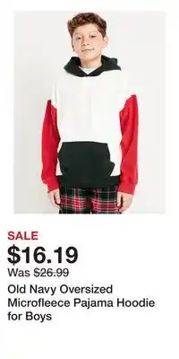 Old Navy Old Navy Oversized Microfleece Pajama Hoodie for Boys offer