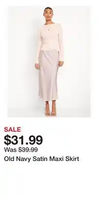 Old Navy Old Navy Satin Maxi Skirt offer