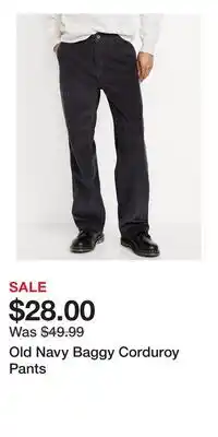 Old Navy Old Navy Baggy Corduroy Pants offer