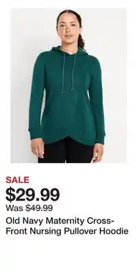 Old Navy Old Navy Maternity Cross-Front Nursing Pullover Hoodie offer