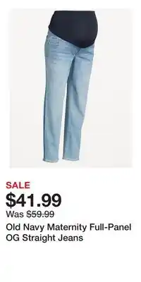 Old Navy Old Navy Maternity Full-Panel OG Straight Jeans offer