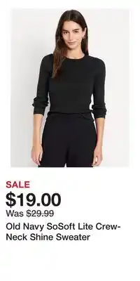 Old Navy Old Navy SoSoft Lite Crew-Neck Shine Sweater offer