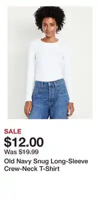 Old Navy Old Navy Snug Long-Sleeve Crew-Neck T-Shirt offer