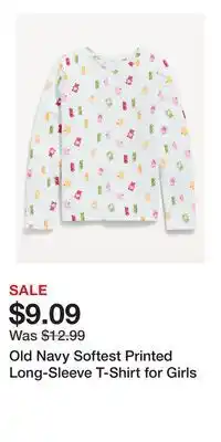 Old Navy Old Navy Softest Printed Long-Sleeve T-Shirt for Girls offer