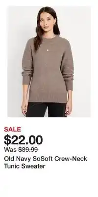 Old Navy Old Navy SoSoft Crew-Neck Tunic Sweater offer