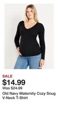 Old Navy Old Navy Maternity Cozy Snug V-Neck T-Shirt offer