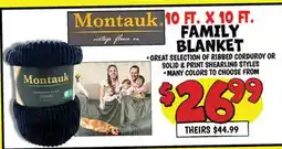 Ollie's 10 FT. X 10 FT. FAMILY BLANKET offer