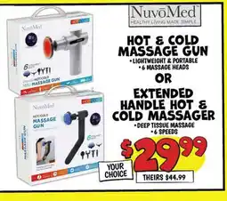 Ollie's HOT & COLD MASSAGE GUN OR EXTENDED HANDLE HOT & COLD MASSAGER offer