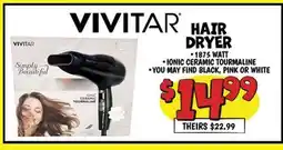 Ollie's VIVITAR HAIR DRYER offer