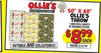 Ollie's 50 X 60 OLLIE'S THROW offer