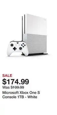 Game Stop Microsoft Xbox One S Console 1TB - White offer