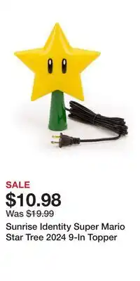 Game Stop Sunrise Identity Super Mario Star Tree 2024 9-In Topper offer