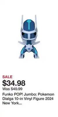 Game Stop Funko POP! Jumbo: Pokemon Dialga 10-in Vinyl Figure 2024 New York Comic Con Exclusive offer