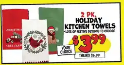 Ollie's 2 PK. HOLIDAY KITCHEN TOWELS offer